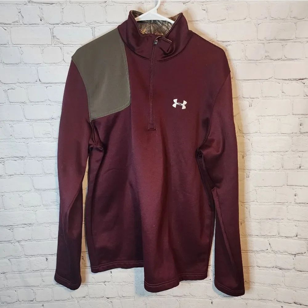 Men's Under Armour "loose" coldgear zip-up fleece sweater, size Large